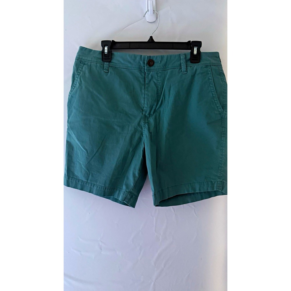 Aéropostale men's teal Green Chino Shorts Size 34 with 7 "Inseam Mid Rise Cotton